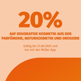 20% dekorative Kosmetik