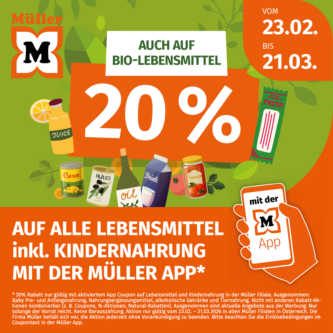 20260089 Digiscreen 20% Lebensmittel 1080x1080px AT