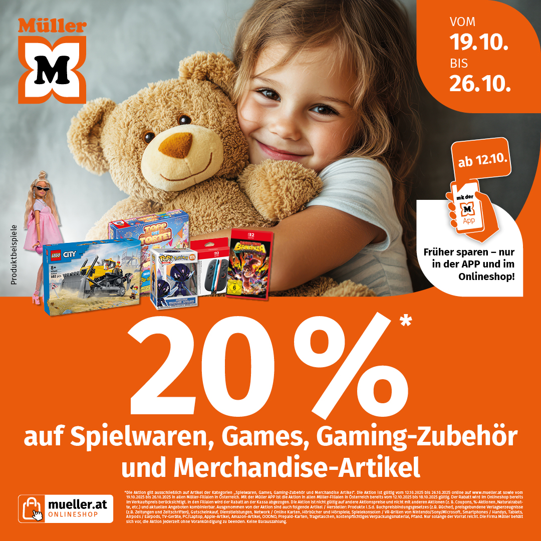 Spielwarenaktion Herbst 2025 Centerscreen 1080x1080px AT